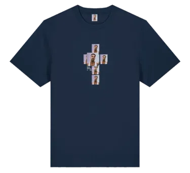 A NEW STAR CROSS / T-SHIRT / NAVY